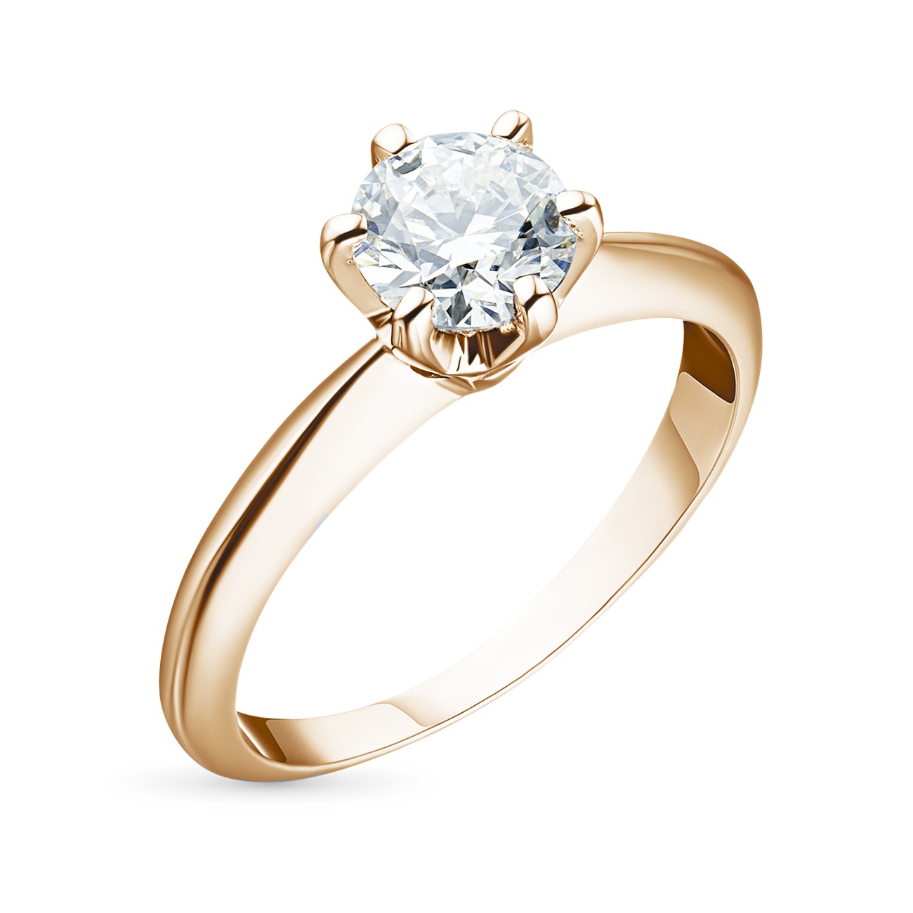 Кольцо из золота с бриллиантом 0,7 ct Кольцо из золота с бриллиантом 0,7 ct